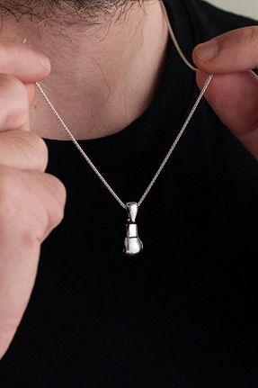 گردنبند نقره رنگی مردانه 925 عیار Tmt Silver - کد 881663579