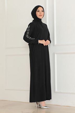 کلاه و ابایا مشکی زنانه بافتنی OKTAYUSTA COLLECTİON - کد 443747066