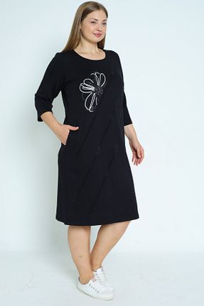 لباس سایز بزرگ مشکی زنانه İnterlok İntensive - کد 881658087