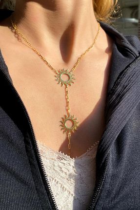 گردنبند نقره طلائی زنانه 925 عیار Spossy Silver Jewelry - کد 881671683