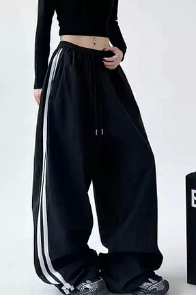 شلوار کرمگن مشکی زنانه پاچه گشاد Köstebek - کد 881667669