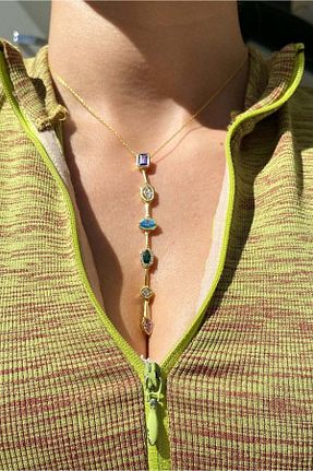 گردنبند نقره طلائی زنانه 925 عیار Spossy Silver Jewelry - کد 881671237