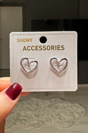 گوشواره جواهر طوسی روکش طلا H&E LUXURY DESIGN - کد 881682148
