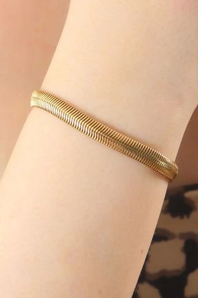 دستبند استیل (فولاد) زرد زنانه استیل (فولاد) GEFU - کد 881684281