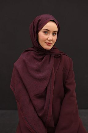 شال زرشکی زنانه ویسکون Silk Home - کد 881683364
