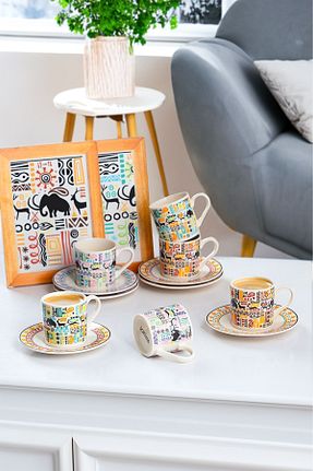 فنجان قهوه طوسی 6 نفره Porsima - کد 827824766