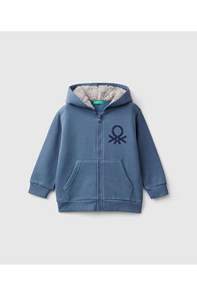 سوئیشرت آبی بچه گانه نقش دار / کار شده United Colors of Benetton - کد 877239427