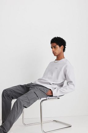 شلوار طوسی مردانه پنبه ای H&M - کد 881711093