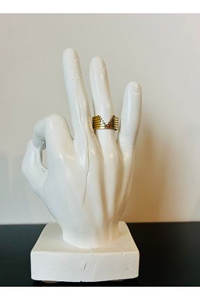 انگشتر استیل (فولاد) طلائی زنانه استیل (فولاد) Venüs Accessory - کد 772934590