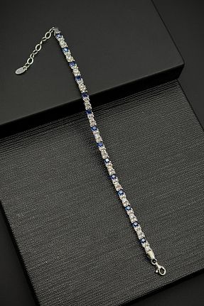 دستبند نقره سرمه ای مردانه 925 عیار FRNCH - کد 881744156