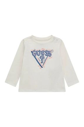 سوئیشرت سفید بچه گانه ساده Guess - کد 881750080