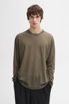 پلیور نارنجی مردانه ساده Massimo Dutti - کد 881746476