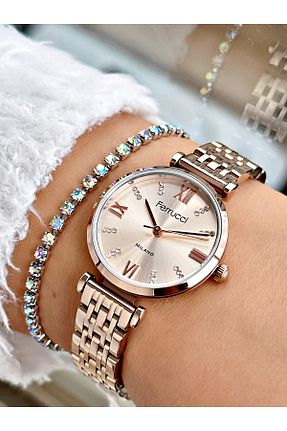 ساعت مچی بژ زنانه 31-35 میلی متر Ferrucci - کد 881757617
