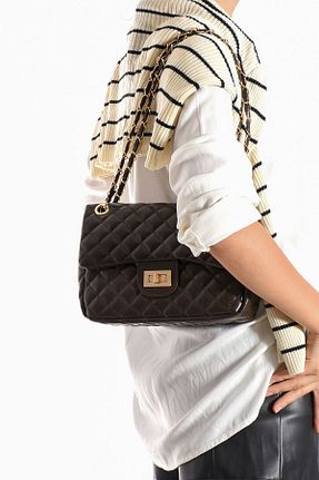 کیف دوشی قهوه ای زنانه چرم مصنوعی NWR BAGS - کد 881762398