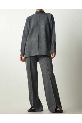 ست بالاتنه و پائین تنه طوسی زنانه تریکو yeditepe fashion - کد 881767391