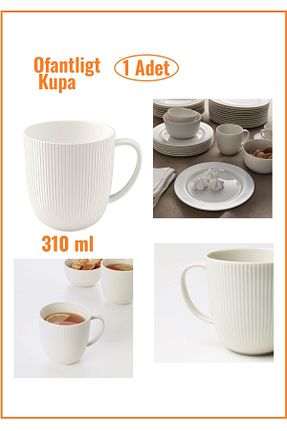 لیوان آب سفید پرسلن IKEA - کد 151165240