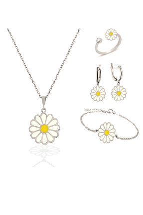 ست نقره زنانه برلیان Brezza Lusso Jewelry - کد 237887373