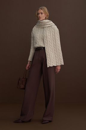 پلیور بژ زنانه Saç Örgü Mathilda By Çiğdem Bilici - کد 881796518