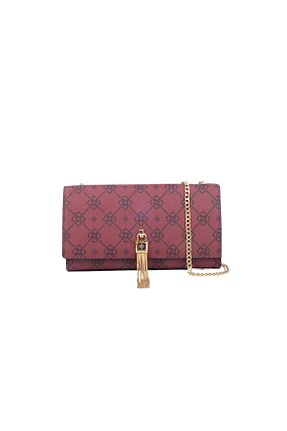 کیف دوشی زرشکی زنانه چرم مصنوعی Lamberti - کد 881806829