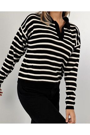 پلیور مشکی زنانه اورسایز Butik - کد 881815974