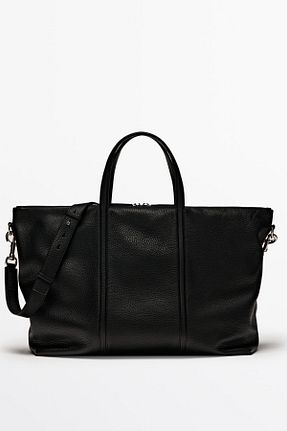 کیف کمری مشکی مردانه چرم خالص Massimo Dutti - کد 881816044
