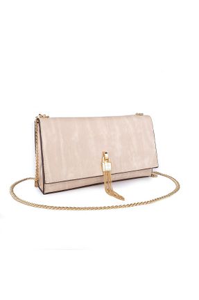 کیف دوشی بژ زنانه چرم مصنوعی Lamberti - کد 881806777