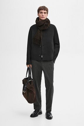 کت طوسی مردانه رگولار Massimo Dutti - کد 881814815