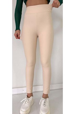 ساق شلواری بژ زنانه چرم مصنوعی ES BU BUTİK - کد 881857187