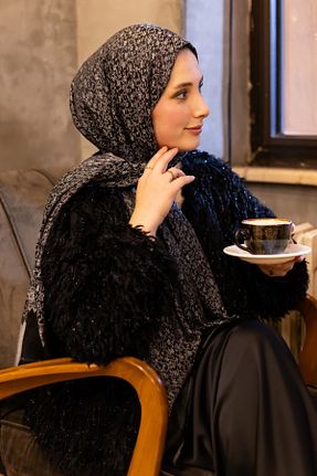 شال مشکی زنانه کشمیر HanBaba - کد 881861132