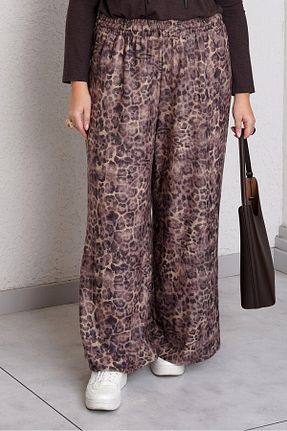 شلوار قهوه ای زنانه پاچه گشاد Büyük Moda - کد 871315380