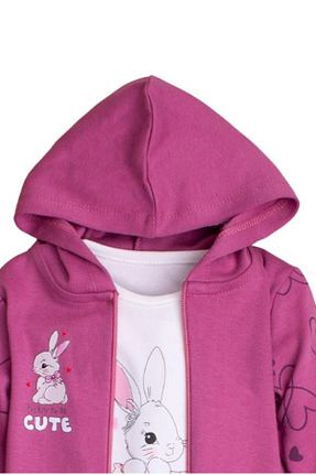 بادی و سرهمی نوزادی بنفش بچه گانه پنبه ای Chicsy Baby - کد 881860612