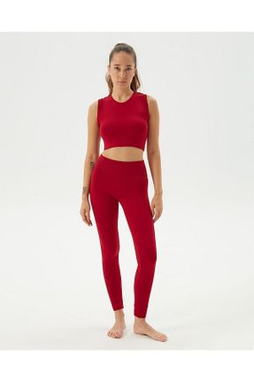 ساق شلواری اسپرت زرشکی زنانه بافت Ayma Active - کد 362777581
