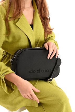 کیف دوشی مشکی زنانه چرم مصنوعی Polo Of Colors - کد 881881130