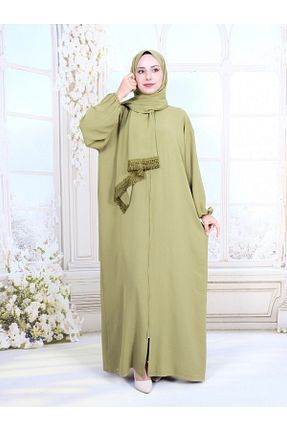 مانتو بلند سبز زنانه پلی استر Modamorfo - کد 821130238