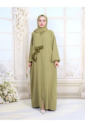 مانتو بلند سبز زنانه پلی استر Modamorfo - کد 821130238