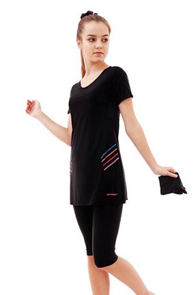 مایو حجاب مشکی زنانه ساده Emayo - کد 39551870