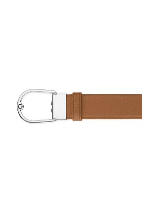 کمربند قهوه ای زنانه چرم خالص Mont Blanc - کد 854150710