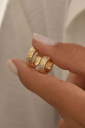 گوشواره طلا زرد زنانه 14 عیار MOOM MÜCEVHERAT - کد 149022180