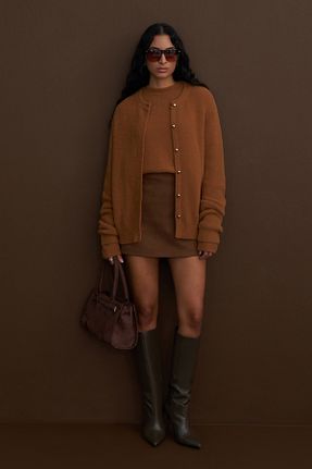 پلیور قهوه ای زنانه ساده mathilda store - کد 862116371