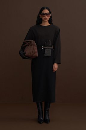 دامن مشکی زنانه بافتنی mathilda store - کد 861954641
