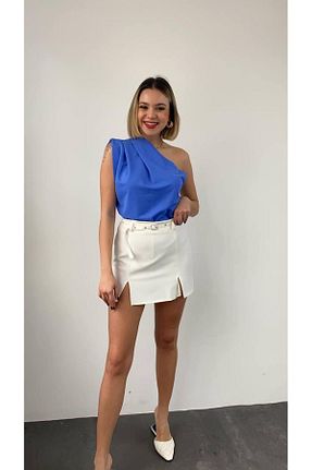 بلوز آبی زنانه ساده MODA - کد 881904064
