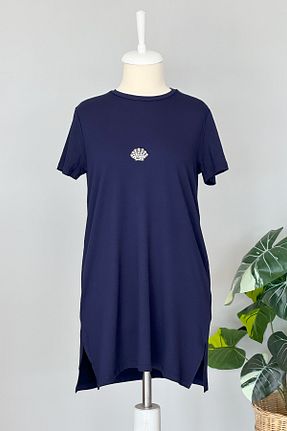 تونیک حجاب سرمه ای زنانه مخلوط ویسکون Missemramiss - کد 816429136