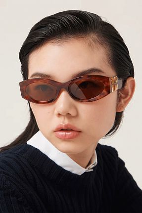 عینک آفتابی قهوه ای زنانه UV400 Miu Miu - کد 331890479