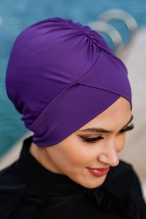 کلاه شنای حجاب بنفش زنانه Remsa Mayo - کد 844091914