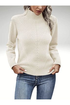 پلیور نباتی زنانه طرح دار DRESSY CL - کد 881929213