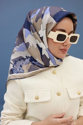 روسری قهوه ای İpek Tivil Silk Home - کد 881943519