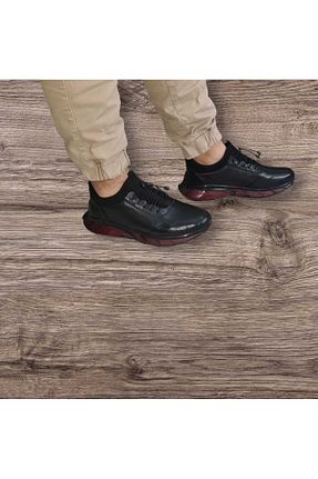 کفش پیاده روی مشکی مردانه چرم اصل Dünya Shoes - کد 881953421