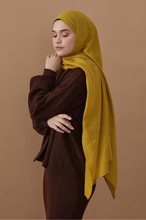 شال زرد زنانه Modakaşmir - کد 881969874