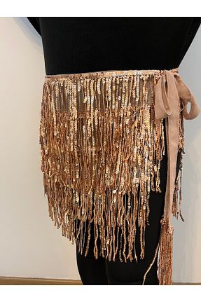 کمربند طلائی زنانه چرم مصنوعی MESKSTORE - کد 881988764