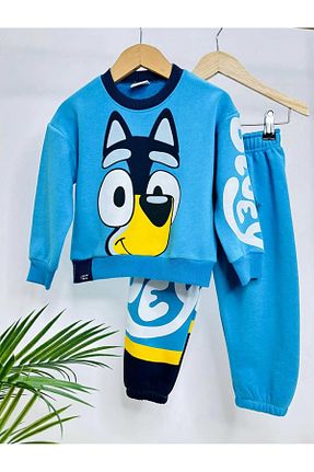 ست بالاتنه و پائین تنه آبی بچه گانه بافت KETBaby - کد 882034164